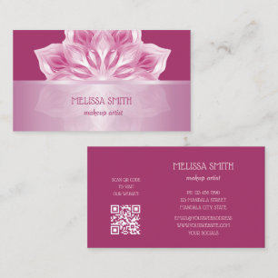 Cartão De Visita Mandala Metálica Rosa Brilhante