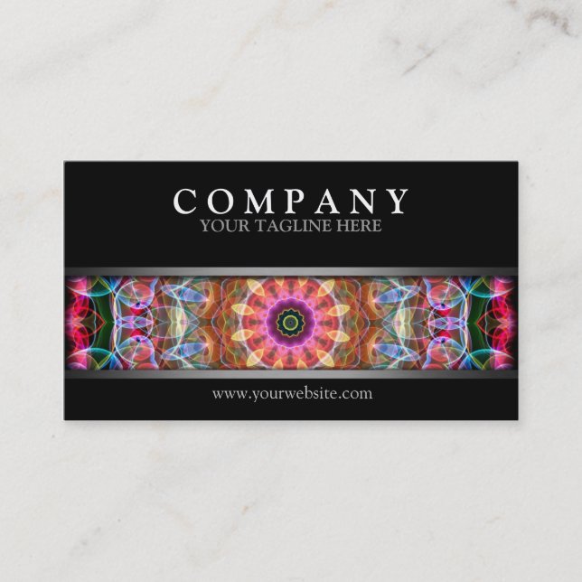 Cartão De Visita Mandala moderna do amor da natureza (Frente)