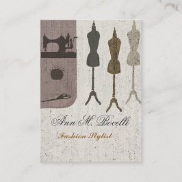 Cartão De Visita Manequim da forma do artesanato da máquina de