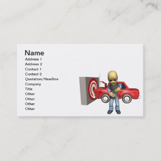 Cartão De Visita Manequim do teste do impacto