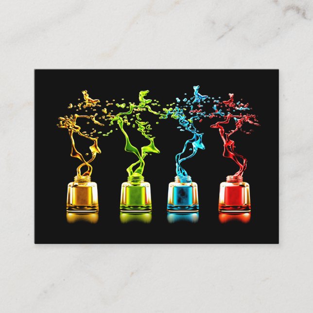 Cartão De Visita Manicure Salon - Nail Technician - Nail Art (Frente)