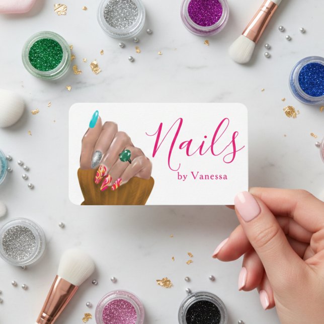 Cartão De Visita Manicurist Beauty Salon Nail Technician (Criador carregado)