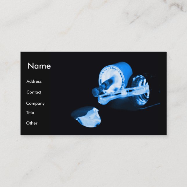 Cartão De Visita Manicurista A Preto E Azul (Frente)