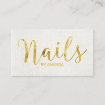 Manicurista de Nail Salon Dourado Script Elegante 