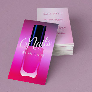Cartão De Visita Manicurista de salão de unhas, moderno elegante c