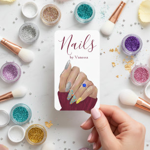 Cartão De Visita Manicurista de Salão de Unhas Profissional Código