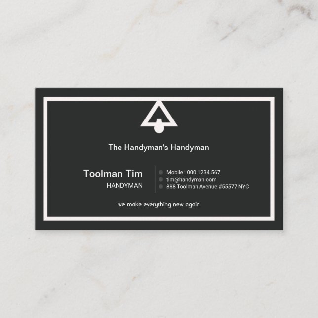 Cartão De Visita Manipulador de Borda Simples da Lâmpada Retro (Frente)