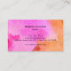 Cartão De Visita Mannequin Fashion Boutique, Coloração-de-água Rosa (Verso)