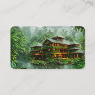 Cartão De Visita Mansão da Floresta Tropical Marcador