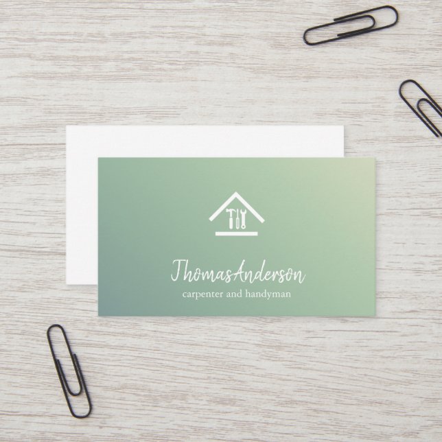 Cartão De Visita Manual de Reparo Doméstico Moderno Profissional (Frente/Verso In Situ)