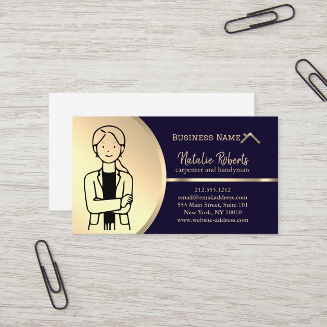 Cartão De Visita Manual de Reparo Doméstico Moderno Profissional (Frente/Verso In Situ)