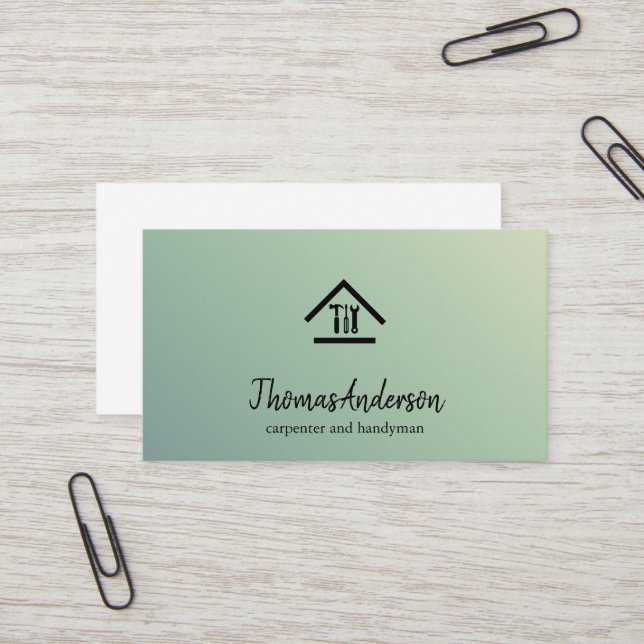 Cartão De Visita Manual de Reparo Doméstico Moderno Profissional (Frente/Verso In Situ)