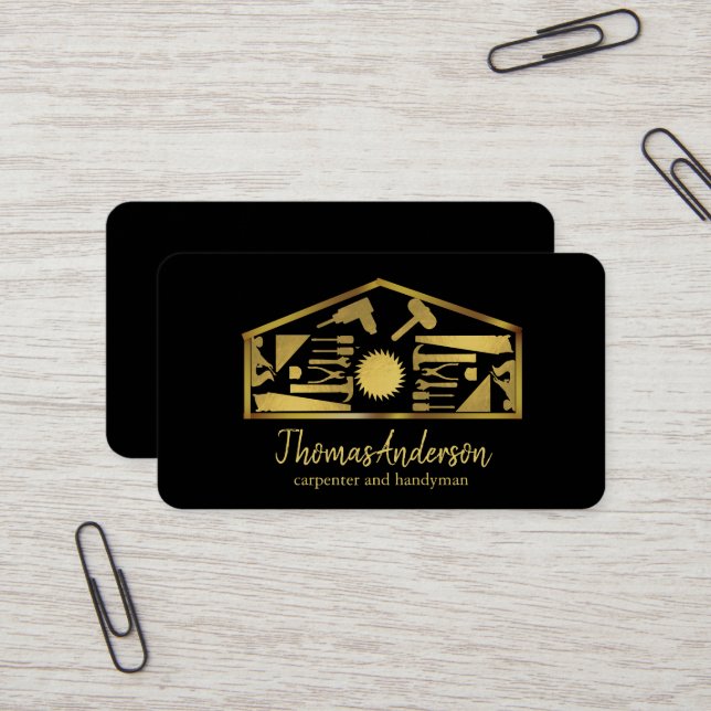 Cartão De Visita Manual de Reparo Doméstico Moderno Profissional (Frente/Verso In Situ)