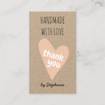 Manuscrito com amor Obrigado Kraft Paper QR code