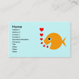 Cartão De Visita Manutenção da Piscina de Peixes Tropicais Goldfish