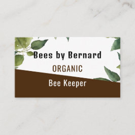 Cartão De Visita Manutenção de Abelhas Botânicas Modernas de Aquare