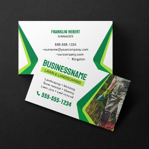 Cartão De Visita Manutenção de Jardim de Paisagismo Verde Corte de