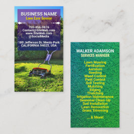 Cartão De Visita (Manutenção do poder de grama) Cuidados e Paisagem
