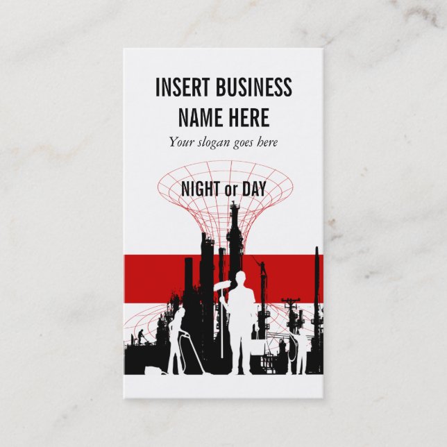 Cartão De Visita Manutenção industrial do serviço da limpeza (Frente)