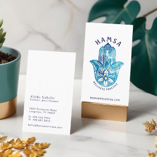 Cartão De Visita Mão decorativa holística do bem-estar de Hamsa d