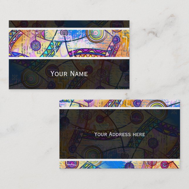 Cartão De Visita Mão Desenhada por EDDArt - Escala de Sonhos 1 (Frente/Verso)