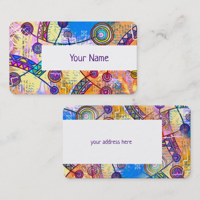 Cartão De Visita Mão Desenhada por EDDArt - Escala de Sonhos 1 (Frente/Verso)