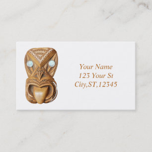 Cartão De Visita Maori Tiki Face Thunder_Cove