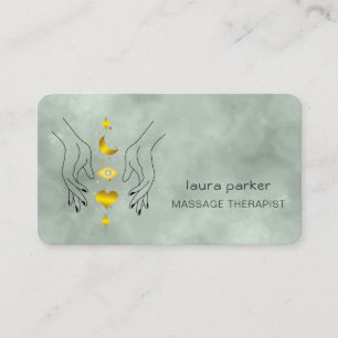 Cartão De Visita Mãos à Cura Massagem Tearapista Malhação Holística