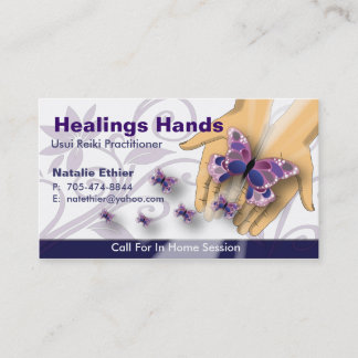 Cartão De Visita Mãos curas - negócio Card-3