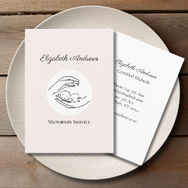 Cartão De Visita Mãos Segurando Um Bebê - Ilustração De Arte De Lin