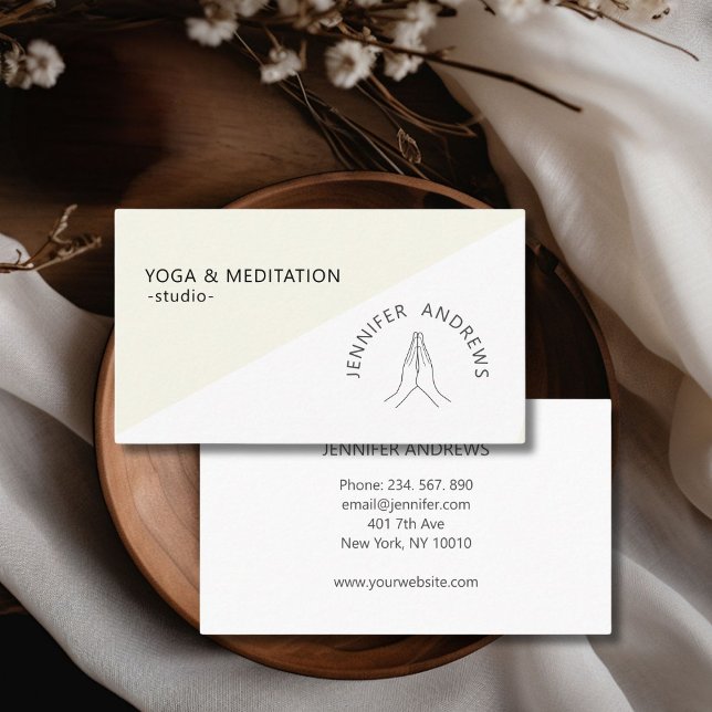 Cartão De Visita Mãos Verde Claro Branco (Hands Light Green White Business Card)