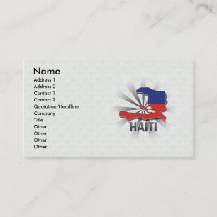 Cartão De Visita Mapa 2,0 da bandeira de Haiti