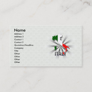 Cartão De Visita Mapa 2,0 da bandeira de Italia