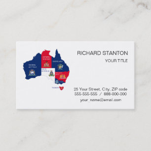 Cartão De Visita Mapa da Austrália