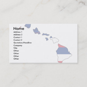 Cartão De Visita Mapa da bandeira de Havaí