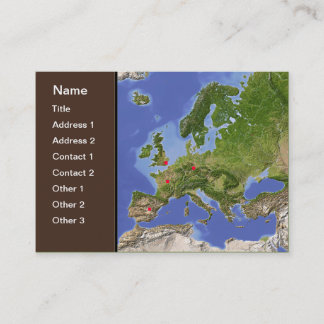 Cartão De Visita Mapa de Europa, customizável!