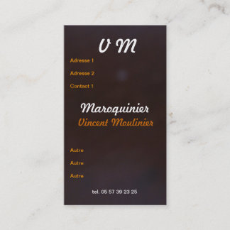 Cartão De Visita Mapa de visita couro