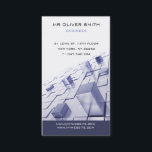 Cartão De Visita Mapa de visita engenheiro construção BTP<br><div class="desc">Mapa de visita profissional recto com uma representação abstracta de edifícios,  reverso azul. Utilização para um engenheiro em construção e trabalhos públicas ou uma sociedade de BTP</div>
