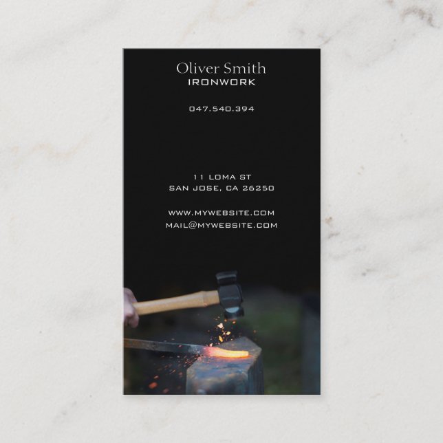 Cartão De Visita Mapa de visita ferrageiro ou de indústria (Frente)