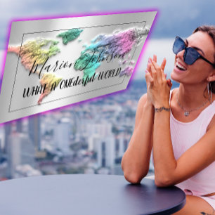 Cartão De Visita Mapa Mundial do Mundo Agência de Viagem da Agênc