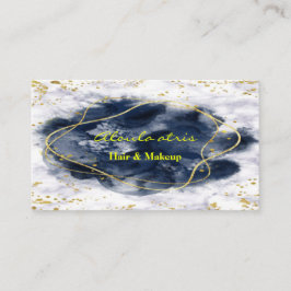 Cartão De Visita maquiador dourado mármplice Abstrato Busi