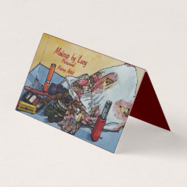 Cartão De Visita maquiadora design retro faz bolinhas belas