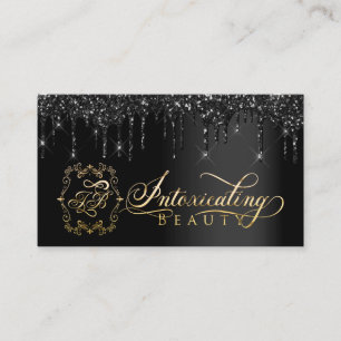 Cartão De Visita Maquiagem Artista Eyelash Black Drivers Logotipo P