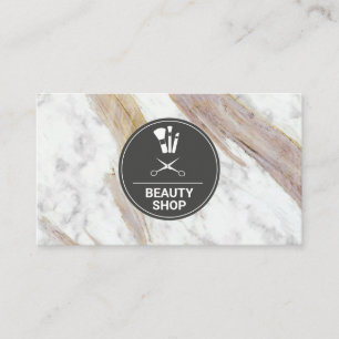 Cartão De Visita Maquiagem Cabelo Branco