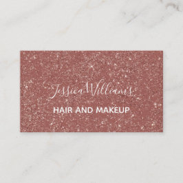 Cartão De Visita Maquiagem de Cabelo Branco com Lâmina Dourada Mode