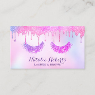 Cartão De Visita Maquiagem de Dissipadores Unicórnio de Cabelo Art