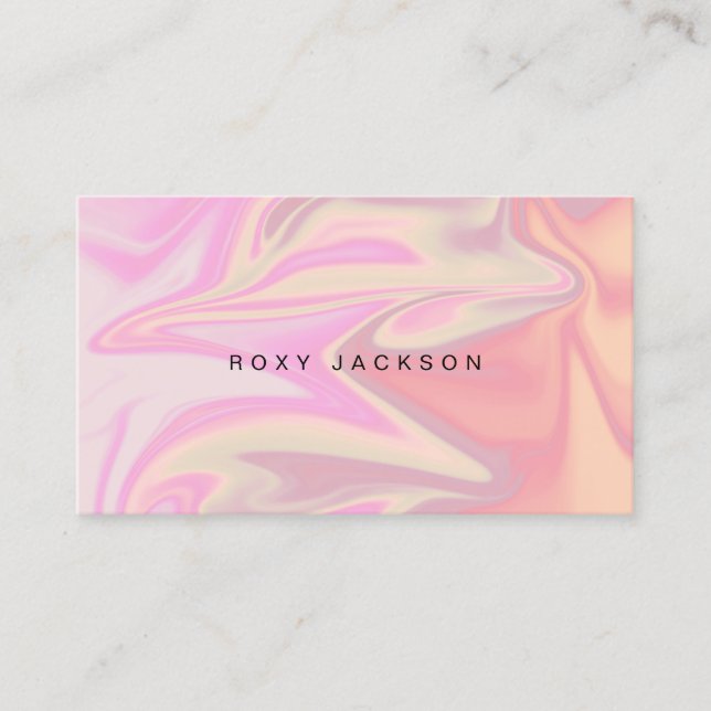 Cartão De Visita maquiagem holográfica na moda moderna do pintinho  (Frente)