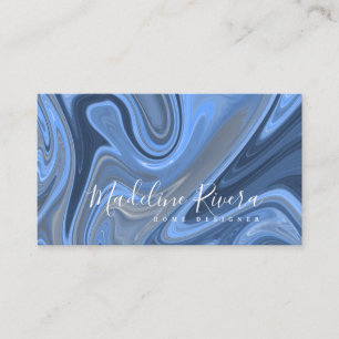 Cartão De Visita Maquiagem Líquida Abstrata Designer Artista de Bel