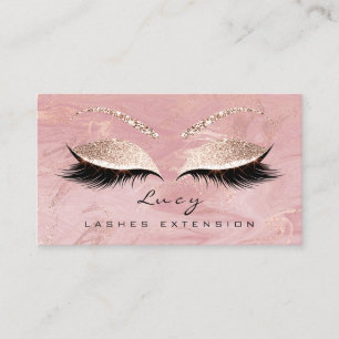 Cartão De Visita Maquiagem Nome da sobrancelha Lash Glitter Marble
