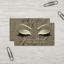 Cartão De Visita Maquiagem Olhos-De-Orelha Pisca Glitter Mármaco Do